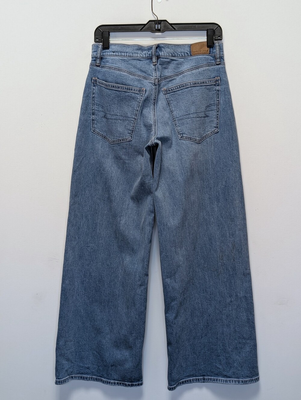 American Eagle Dreamy Drape Stretch Low-Rise Ultra Wide-Leg Jean Size 2 - Picture 8 of 14